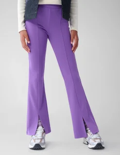 Rib Flared Legging Paars