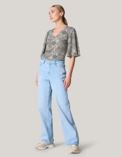 Rib Jersey Ruffle Top