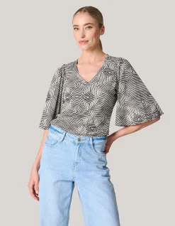 Rib Jersey Ruffle Top