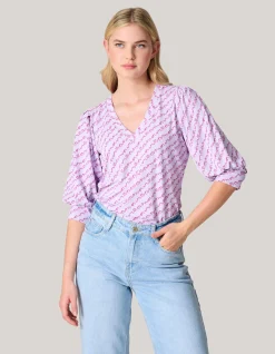 Rib Jersey Top Licht Paars