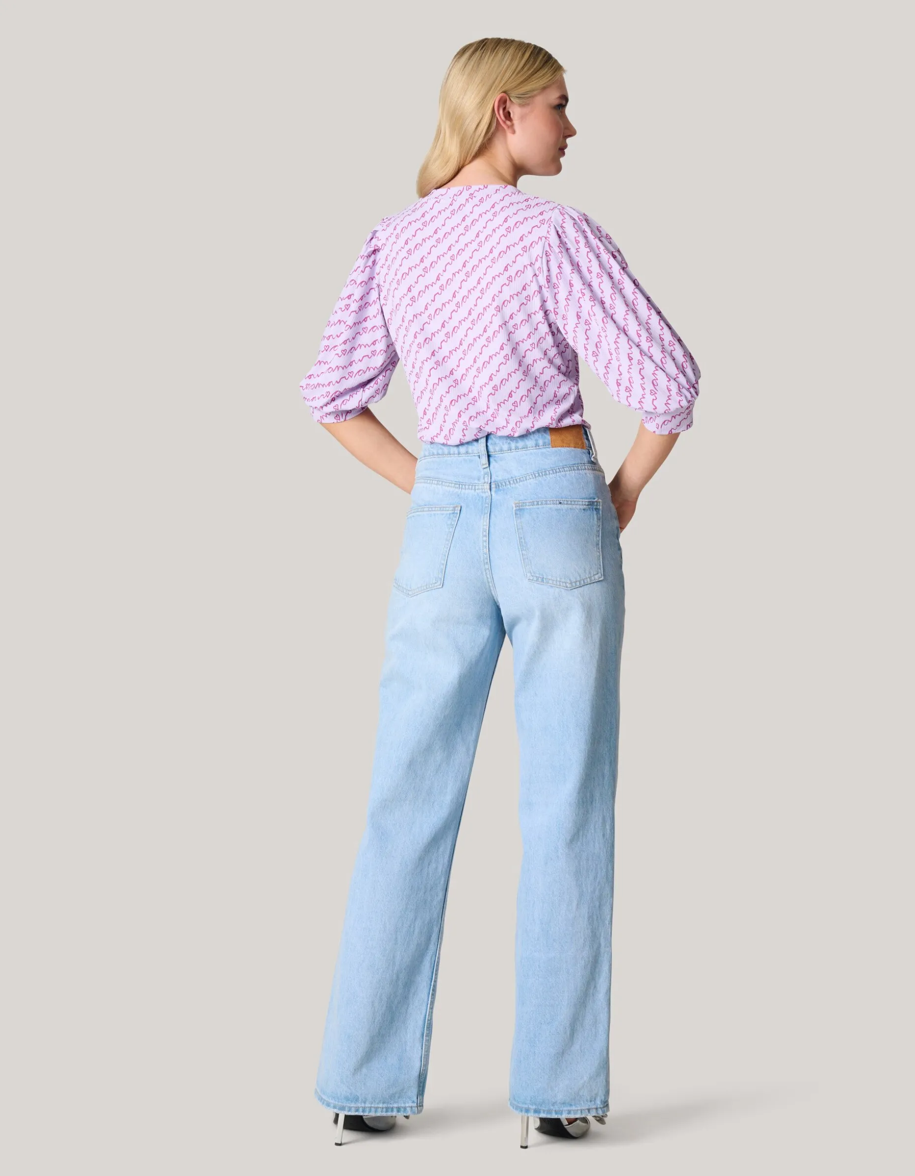 Rib Jersey Top Licht Paars