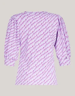 Rib Jersey Top Licht Paars