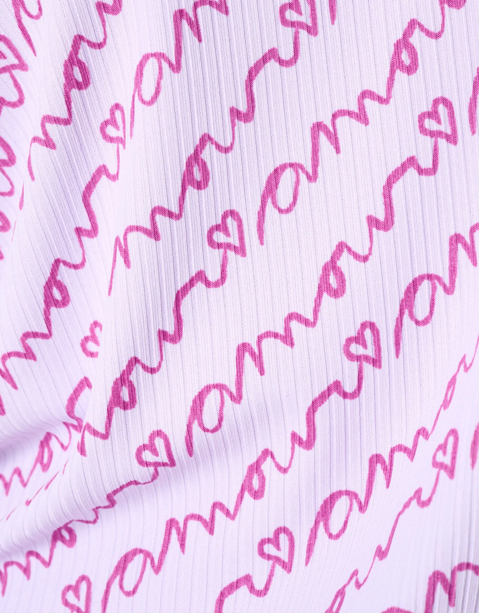 Rib Jersey Top Licht Paars