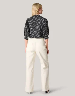 Rib Jersey Top Zwart