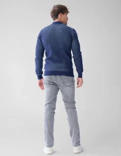 Rib Trui Donkerblauw