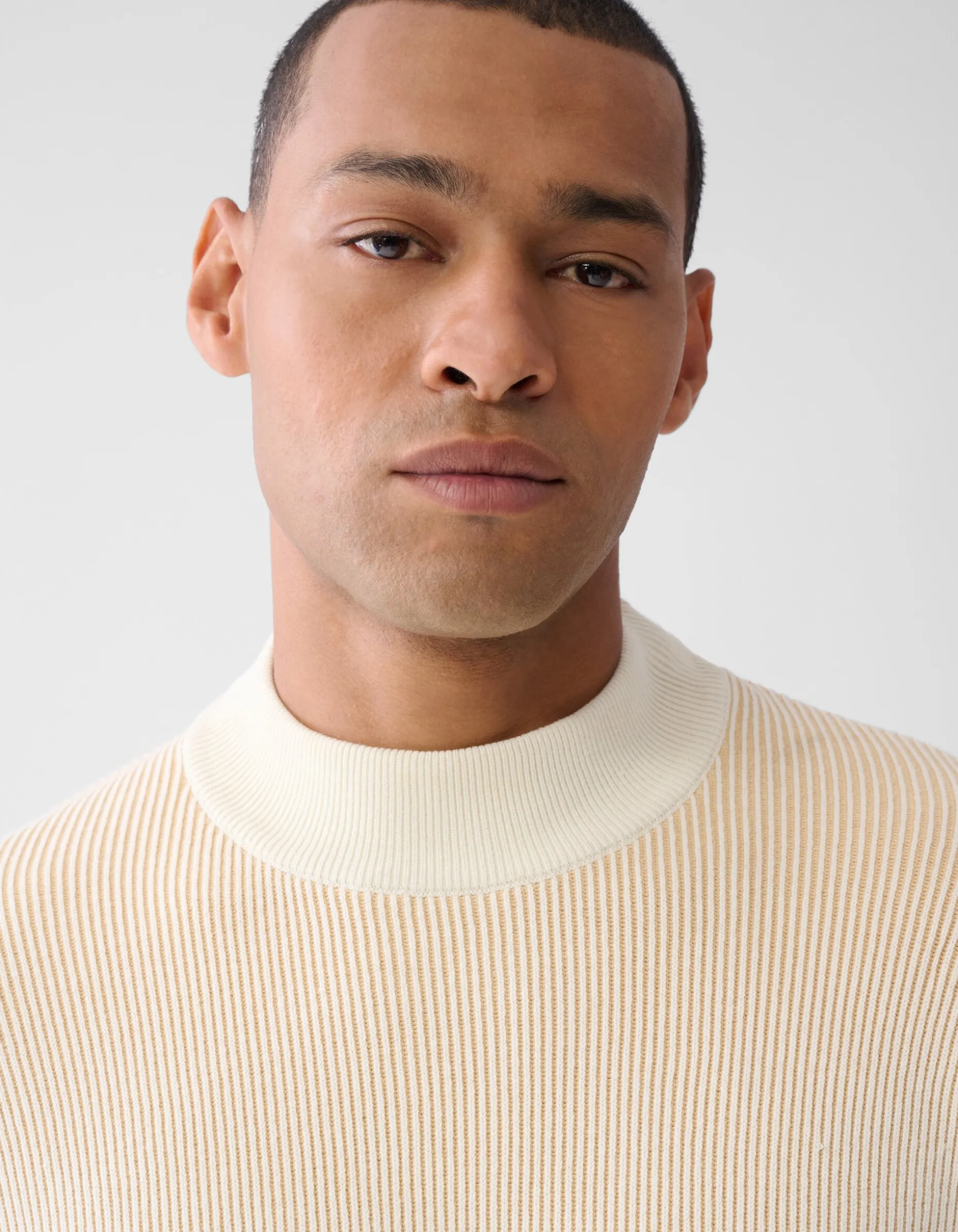 Rib Trui Gebroken Wit