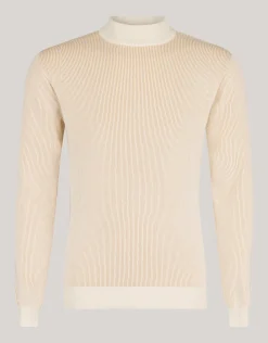 Rib Trui Gebroken Wit