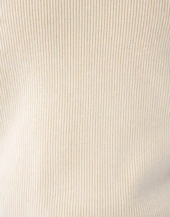 Rib Trui Gebroken Wit