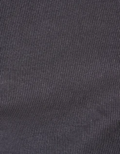 Ribbel Crop Top Donkergrijs