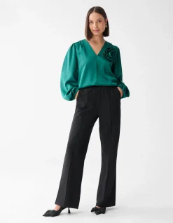 Roos Blouse Donkergroen