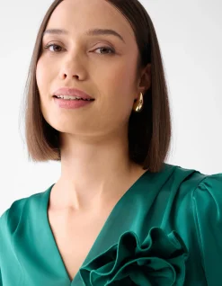 Roos Blouse Donkergroen