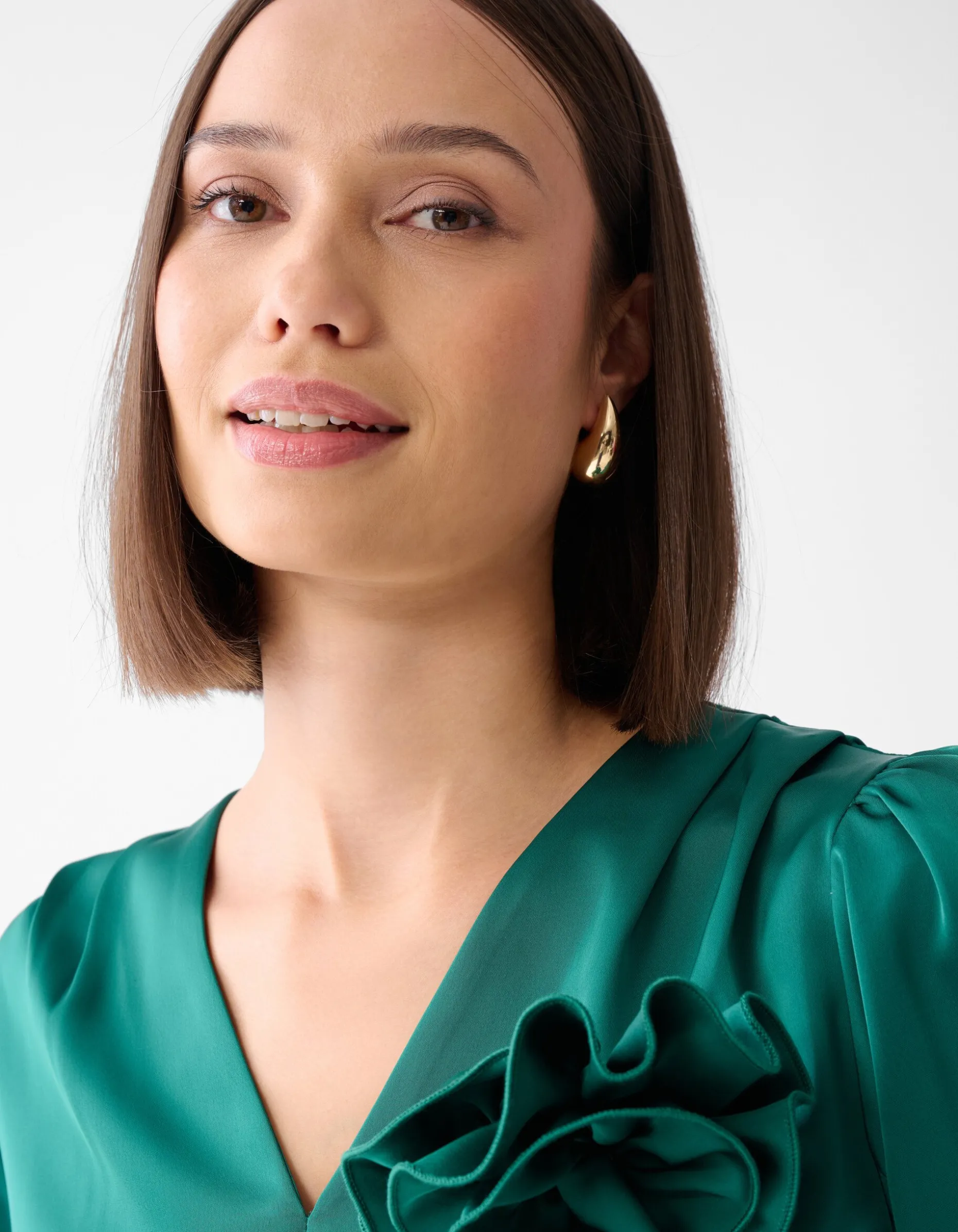 Roos Blouse Donkergroen