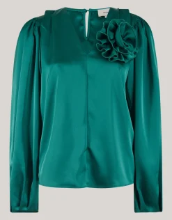 Roos Blouse Donkergroen