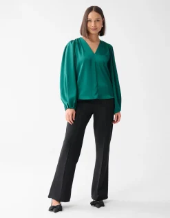 Roos Blouse Donkergroen