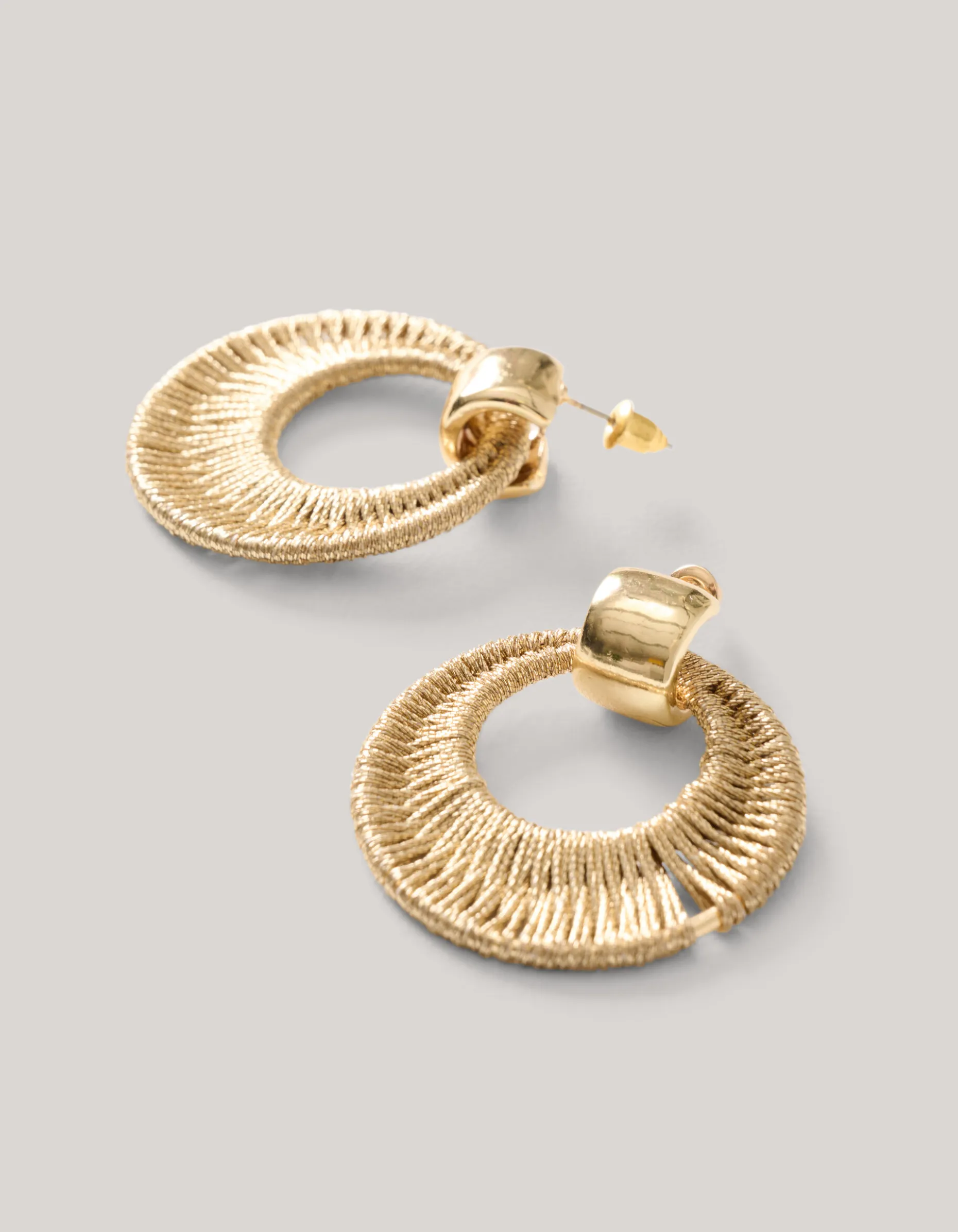 Round Rope Oorbellen Goud