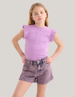 Ruffle Rib Top Lichtpaars