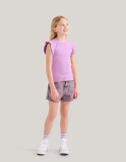 Ruffle Rib Top Lichtpaars