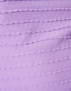 Ruffle Rib Top Paars