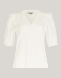 Ruffle Top Gebroken Wit