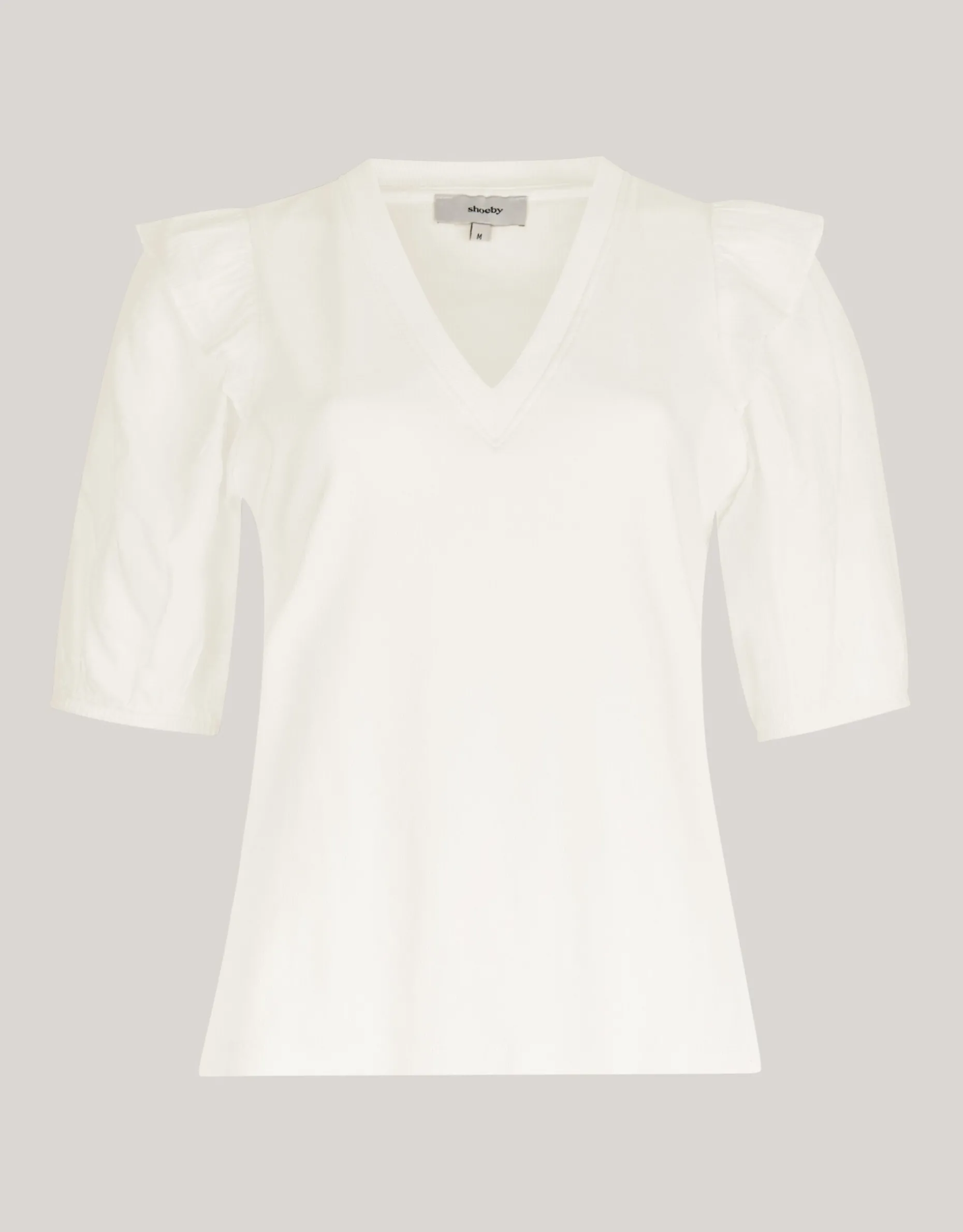 Ruffle Top Gebroken Wit