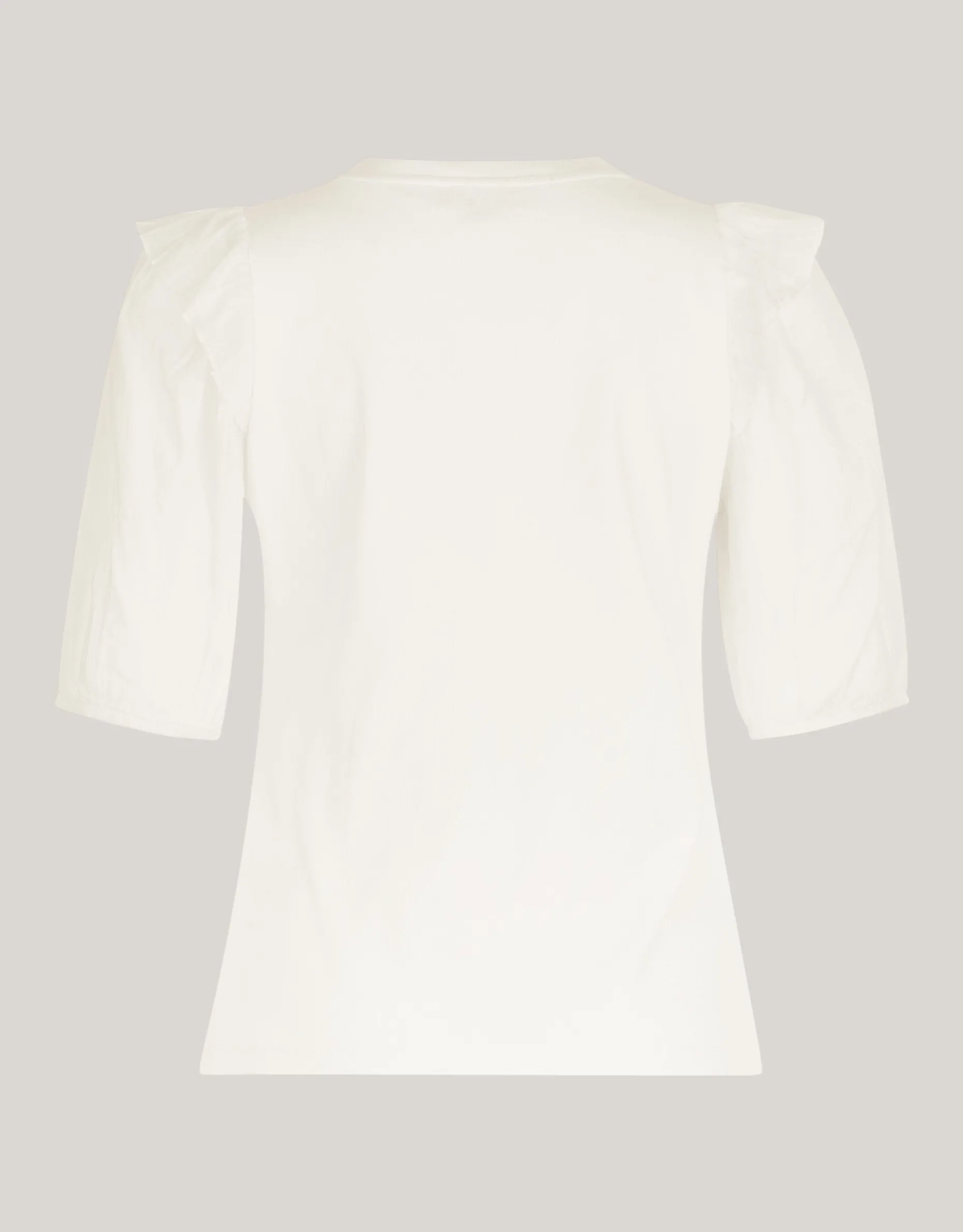 Ruffle Top Gebroken Wit