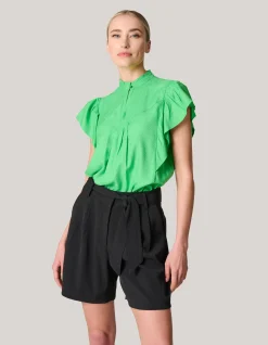 Ruffle Top Groen