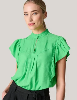 Ruffle Top Groen