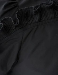 Ruffle Top Zwart