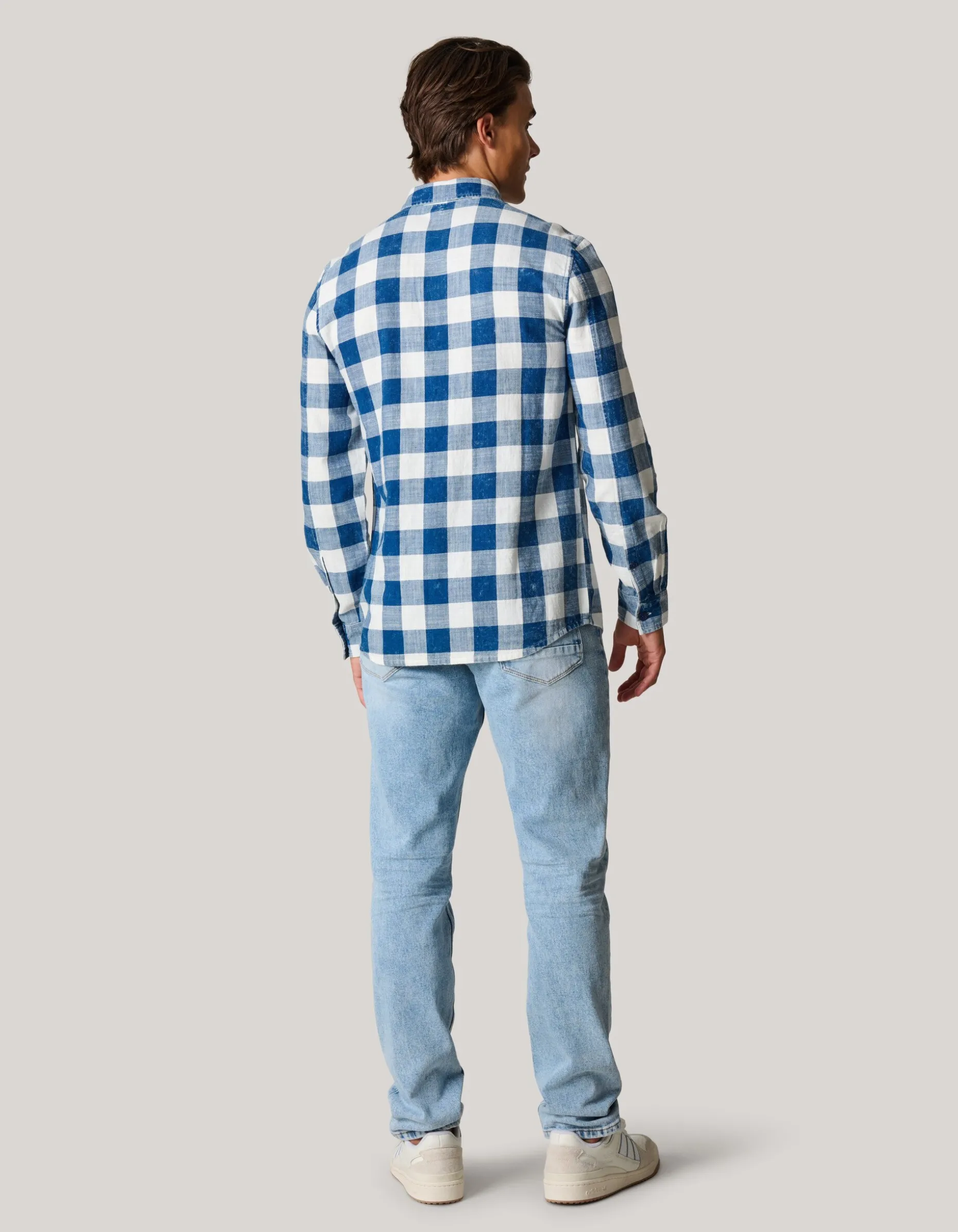 Ruiten Overhemd Blauw