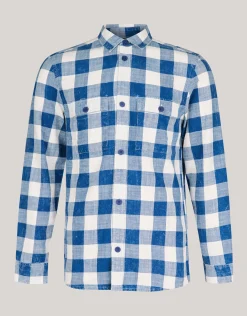 Ruiten Overhemd Blauw