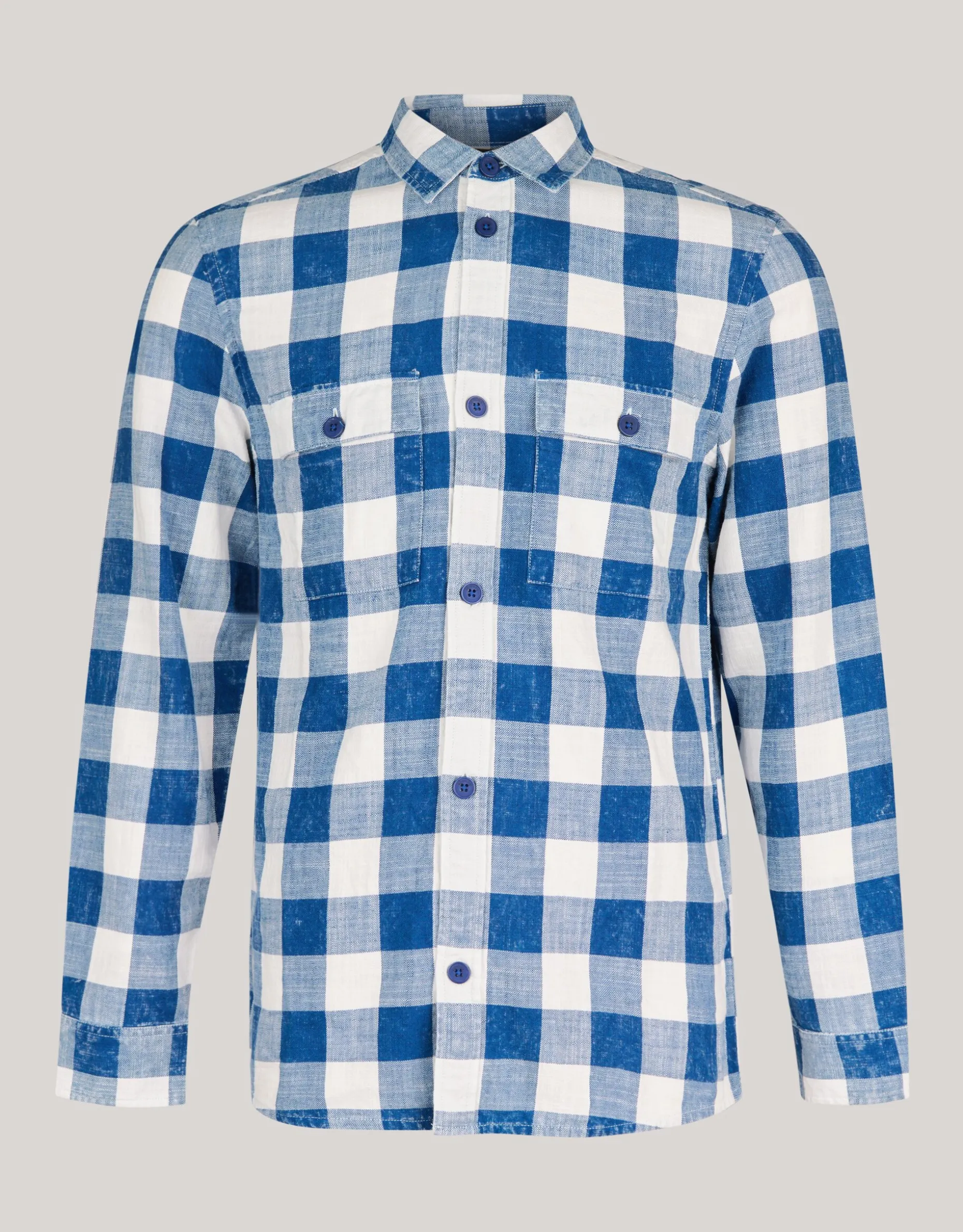 Ruiten Overhemd Blauw