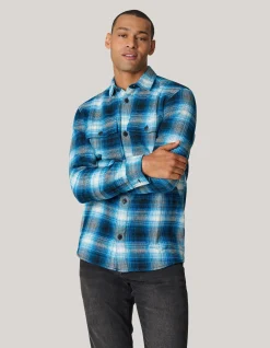 Ruiten Overhemd Donkerblauw