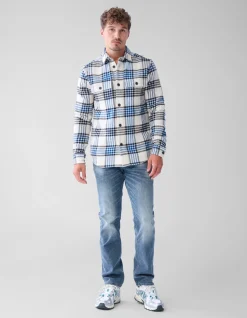 Ruiten Overshirt Blauw
