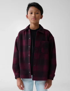 Ruiten Overshirt Donkerrood