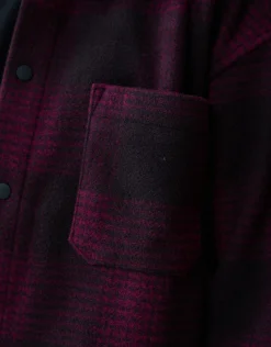 Ruiten Overshirt Donkerrood