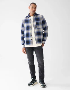 Ruiten Overshirt Gebroken Wit