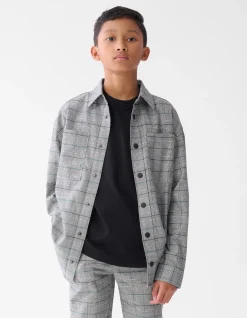 Ruiten Overshirt Grijs