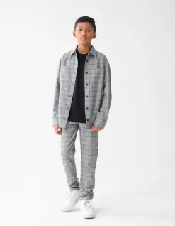 Ruiten Overshirt Grijs
