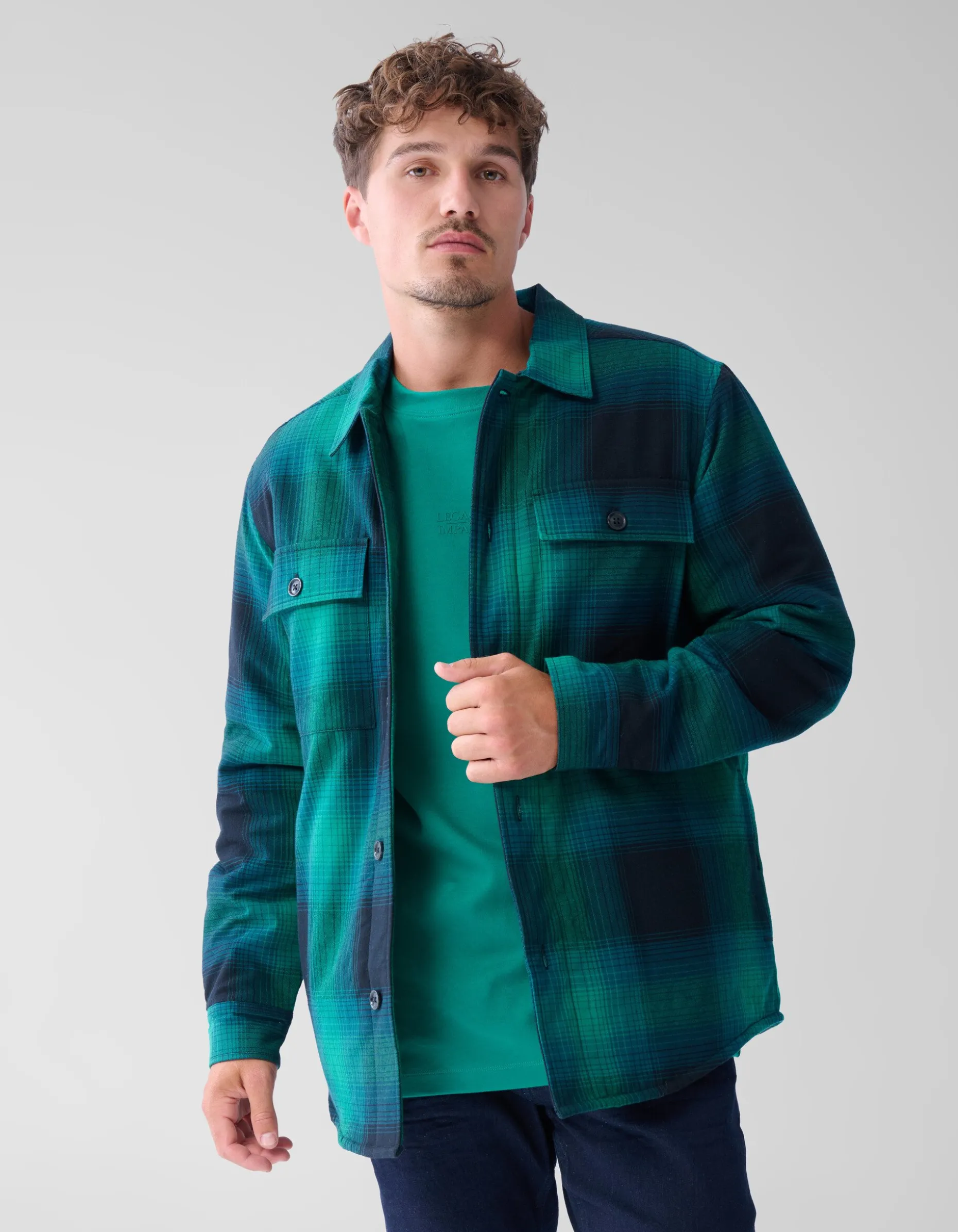 Ruiten Padded Overshirt Groen
