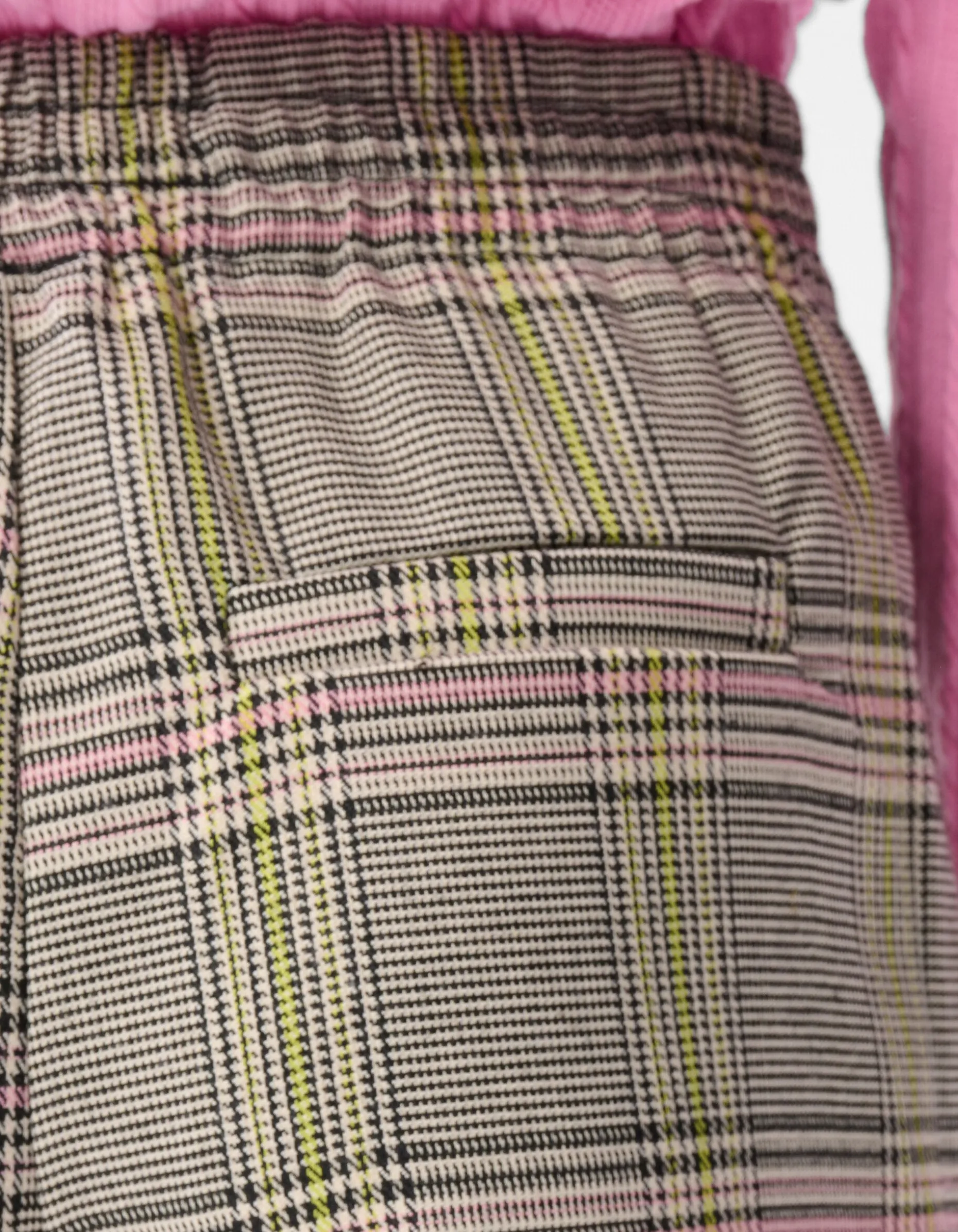 Ruiten Wide Leg Broek Gebroken Wit