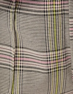 Ruiten Wide Leg Broek Gebroken Wit