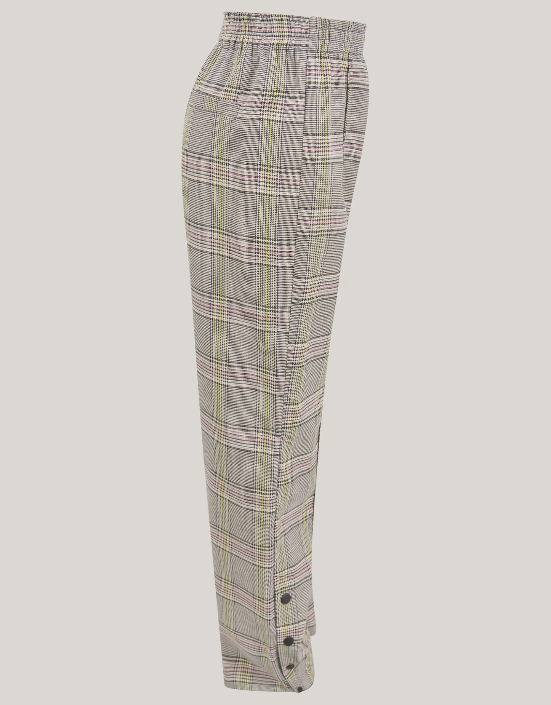 Ruiten Wide Leg Broek Gebroken Wit