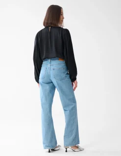 Satijnen Blouse Zwart