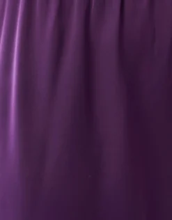 Satijnen Maxi Rok Donkerpaars