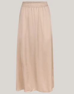 Satijnen Maxi Rok Zand
