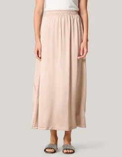 Satijnen Maxi Rok Zand