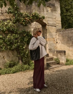 Satijnen Rok Donkerrood By Lonneke