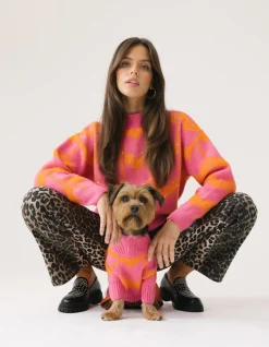 Sequin Dames Trui Roze By Furmey