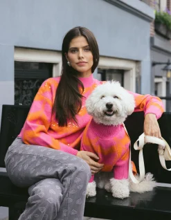 Sequin Dames Trui Roze By Furmey