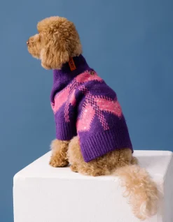 Sequin Honden Trui Paars By Furmey